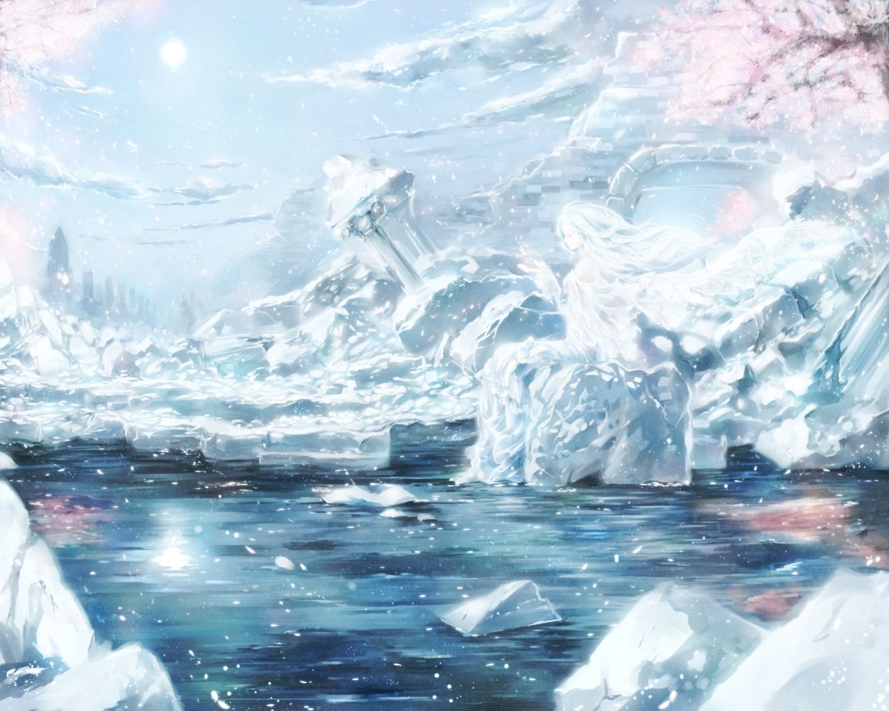 Snow Scene Wallpaperx1024
