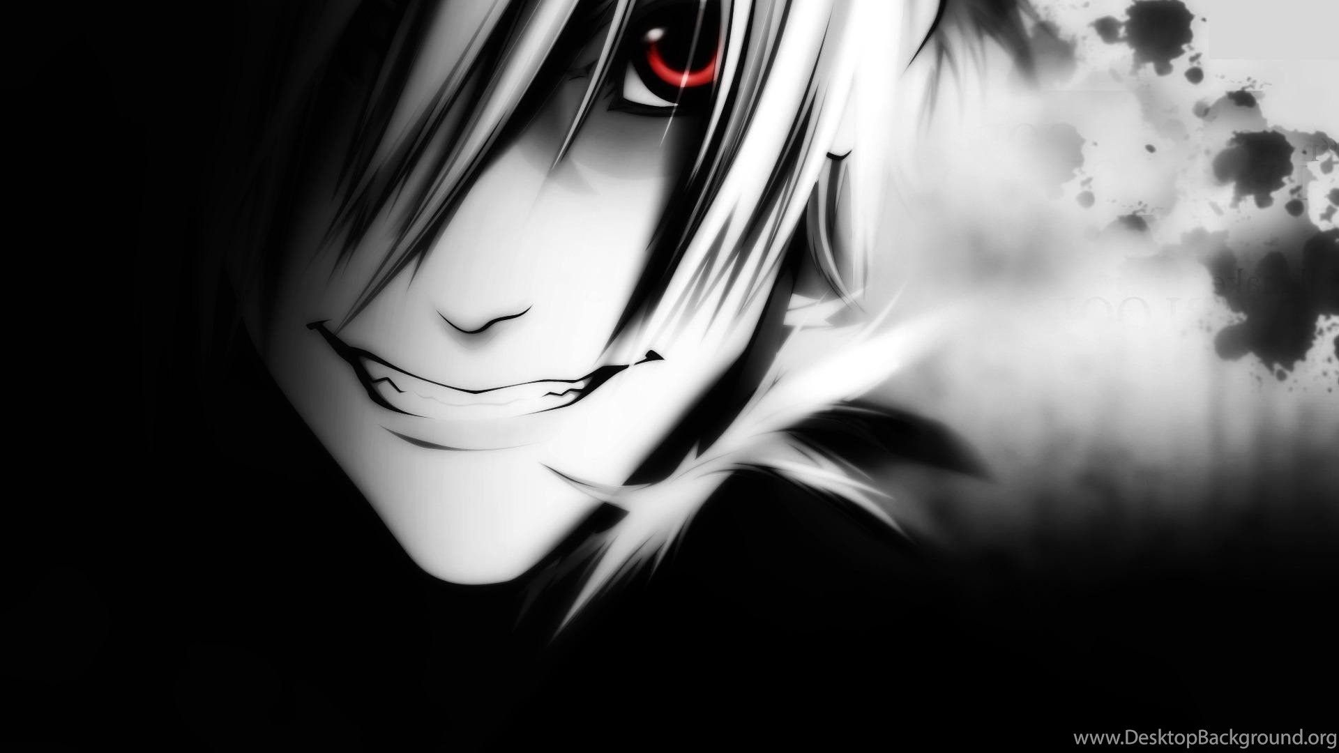 Death Note Black And White Red Eyes Anime Wallpaper Desktop