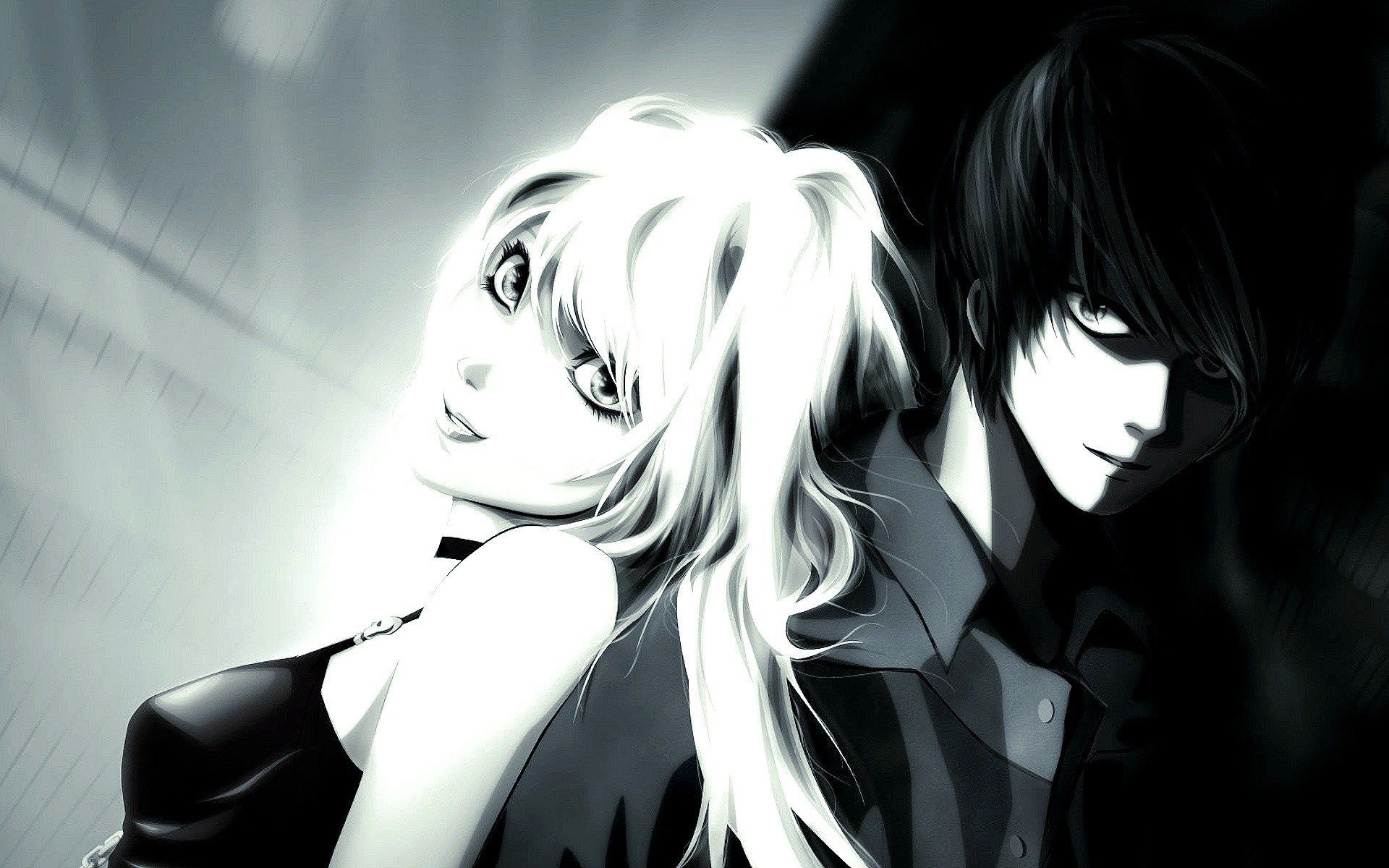 Anime in Love <3. Death note, Black and white love, Girl background