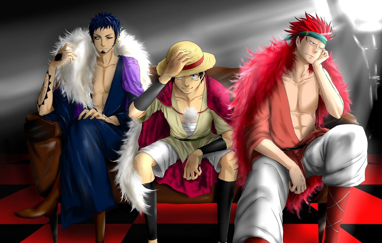 Wallpaper game, One Piece, red hair, pirate, hat, anime, man, boy