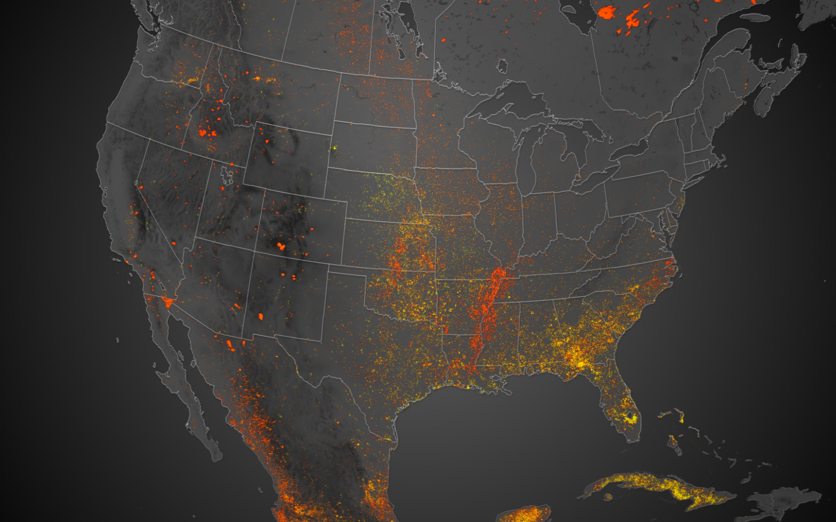 Free download Continent on Fire Map Shows 6 Months of Wildfires