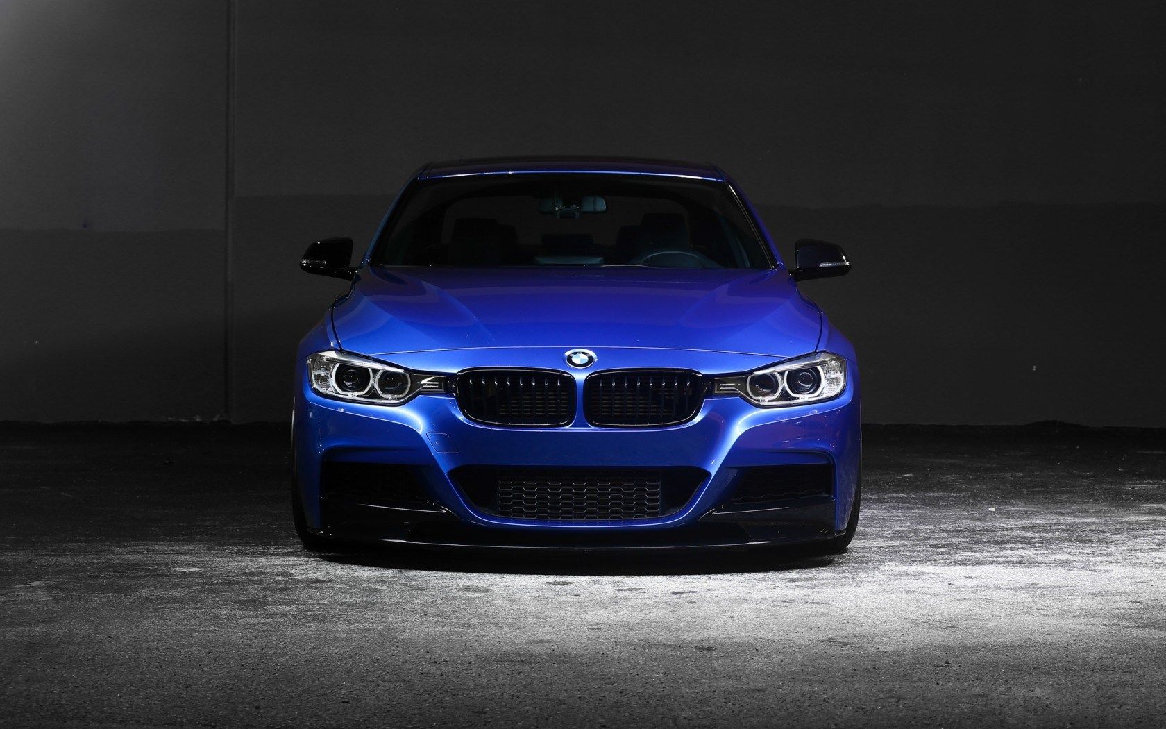 Free download BMW 335i F30 Car Blue Front Night wallpaper
