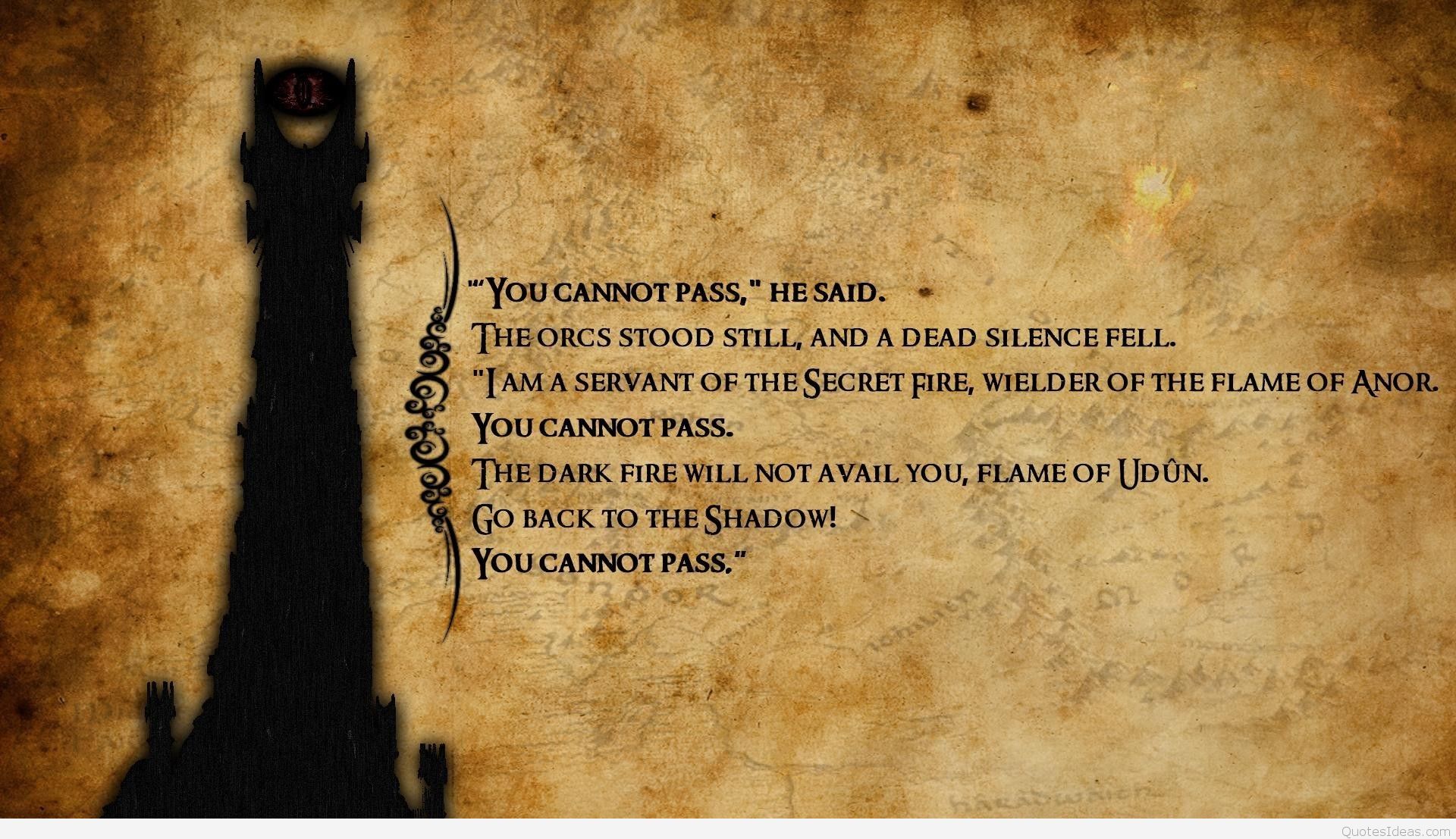 Top quotes from Lord of the rings with image & wallpaper
