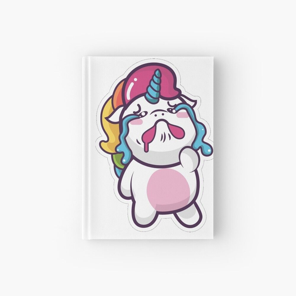 Sad Unicorn Print Sticker