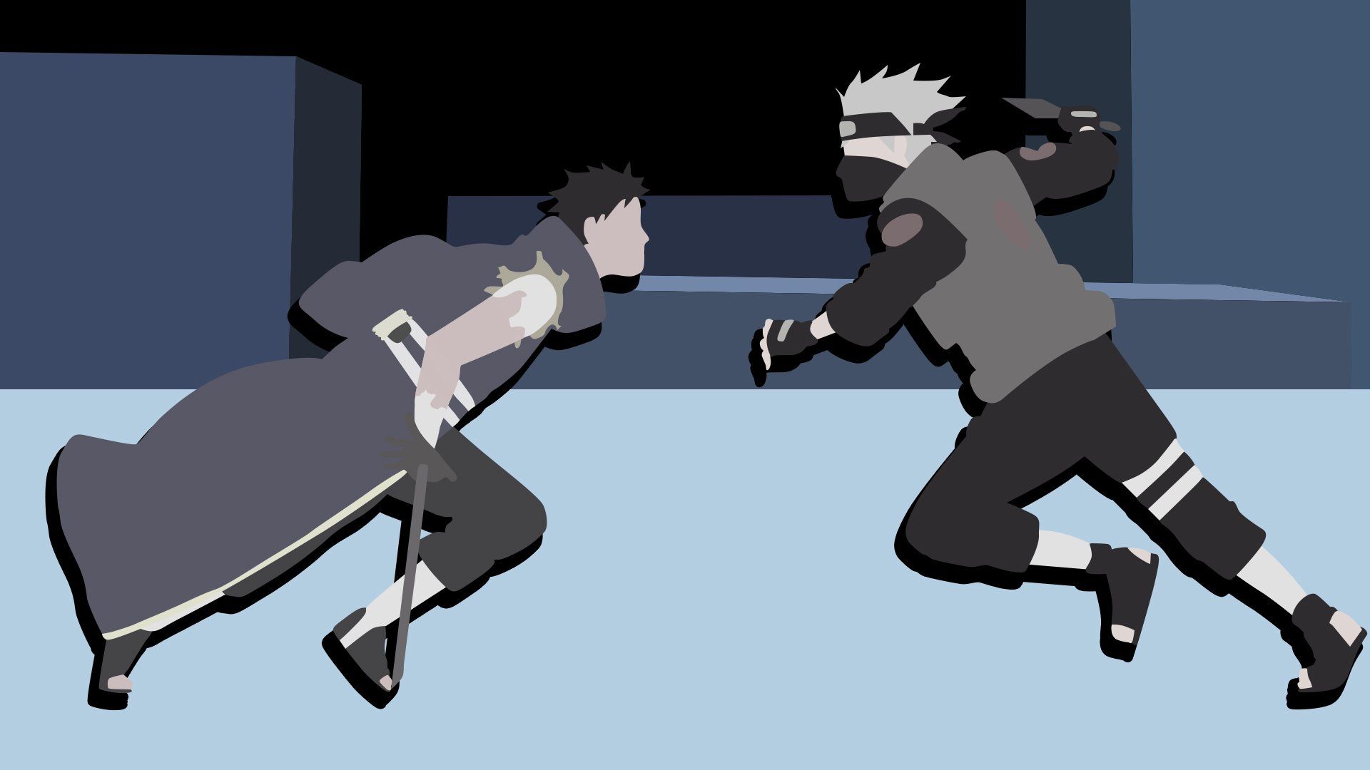 Minimalist Kakashi vs Obito HD Wallpaper. Background Image