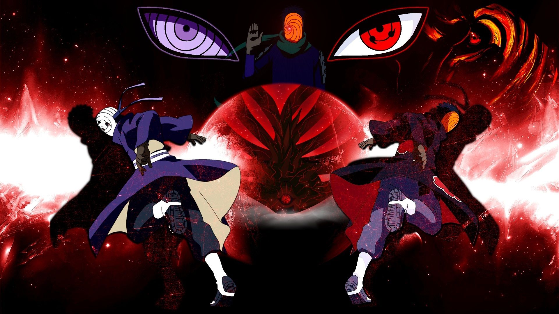 Naruto 2v1: Kakashi Hatake and Might Gai vs Obito Uchiha