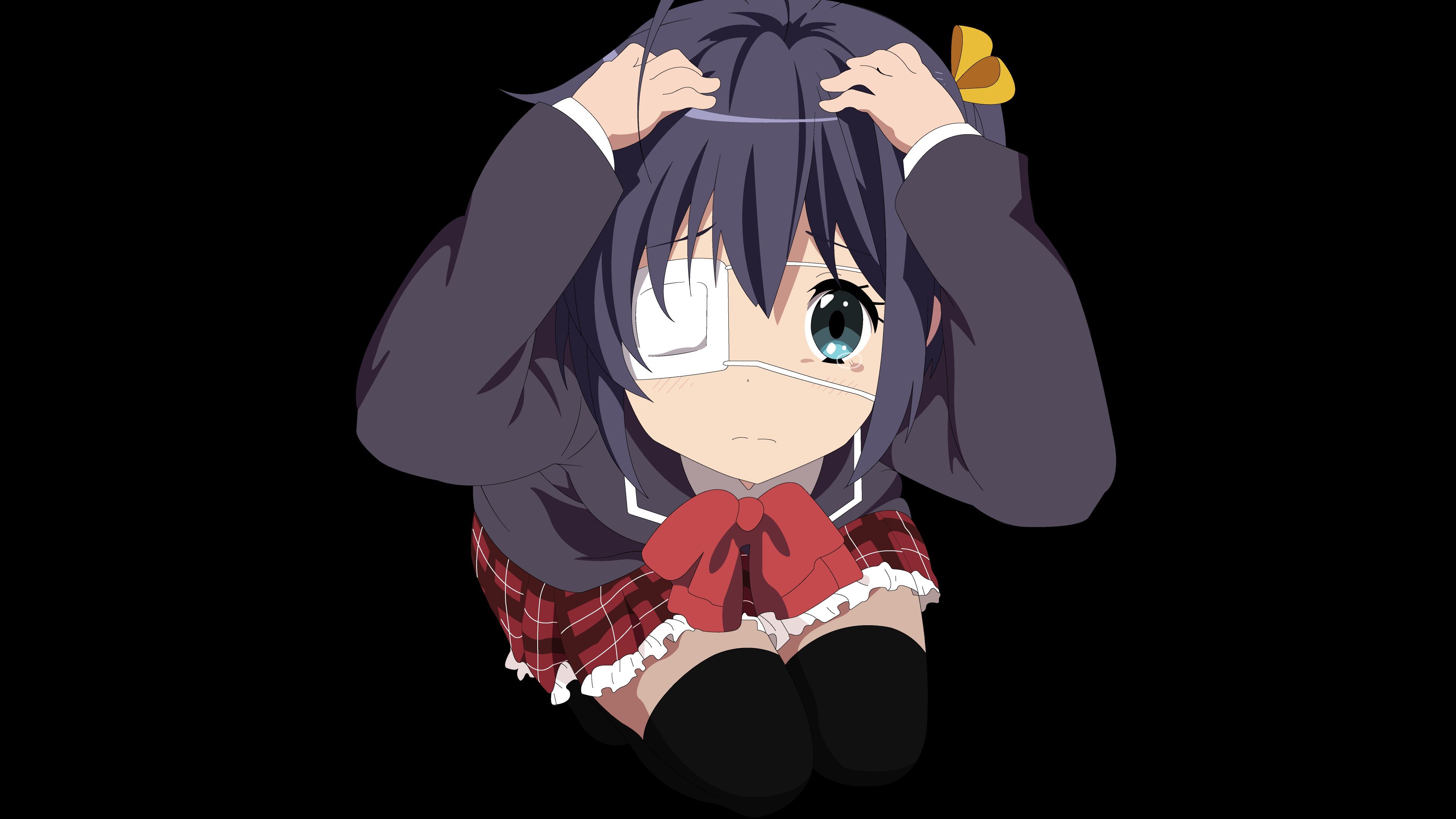 Chuunibyou demo koi ga shitai! crying eyepatch seifuku takanashi