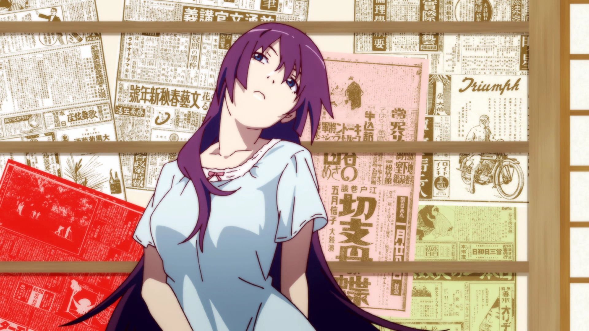 Anime, anime girls, -in-, Senjougahara Hitagi, Monogatari Series, tsundere,  HD phone wallpaper | Peakpx