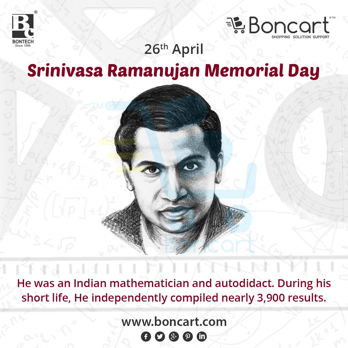 Srinivasa Ramanujan Memorial Day. Memorial day, Day