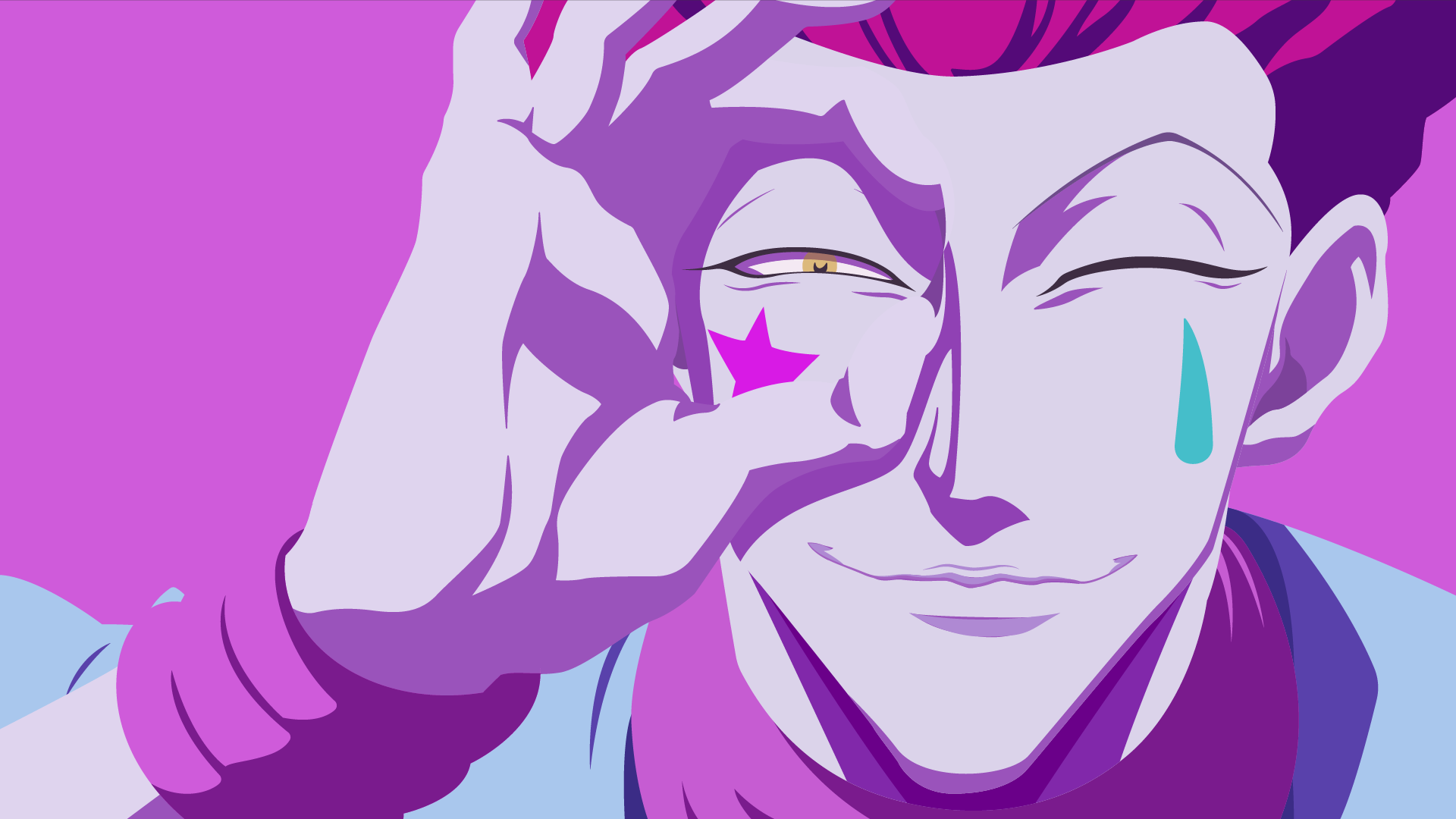 Made Some Hisoka Vector Art Wallpaper More Versions In Comments