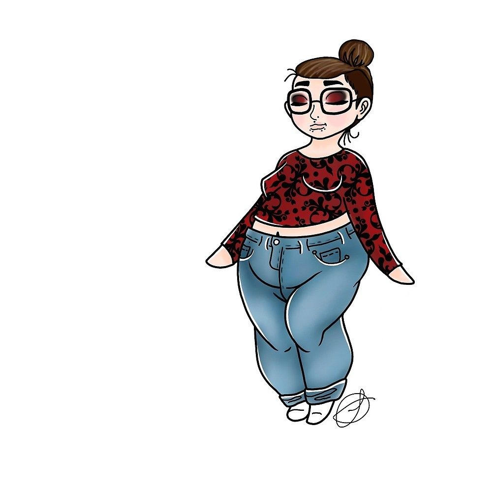 Cute Chubby Girl By Theartsmith Redbubble Chubby Girl