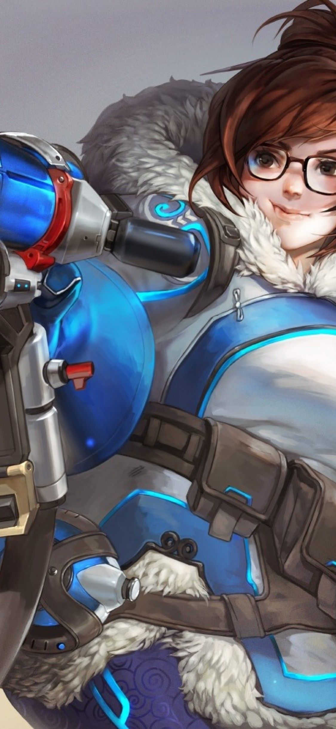 Download 1125x2436 Overwatch, Mei, Chubby Wallpaper for iPhone X