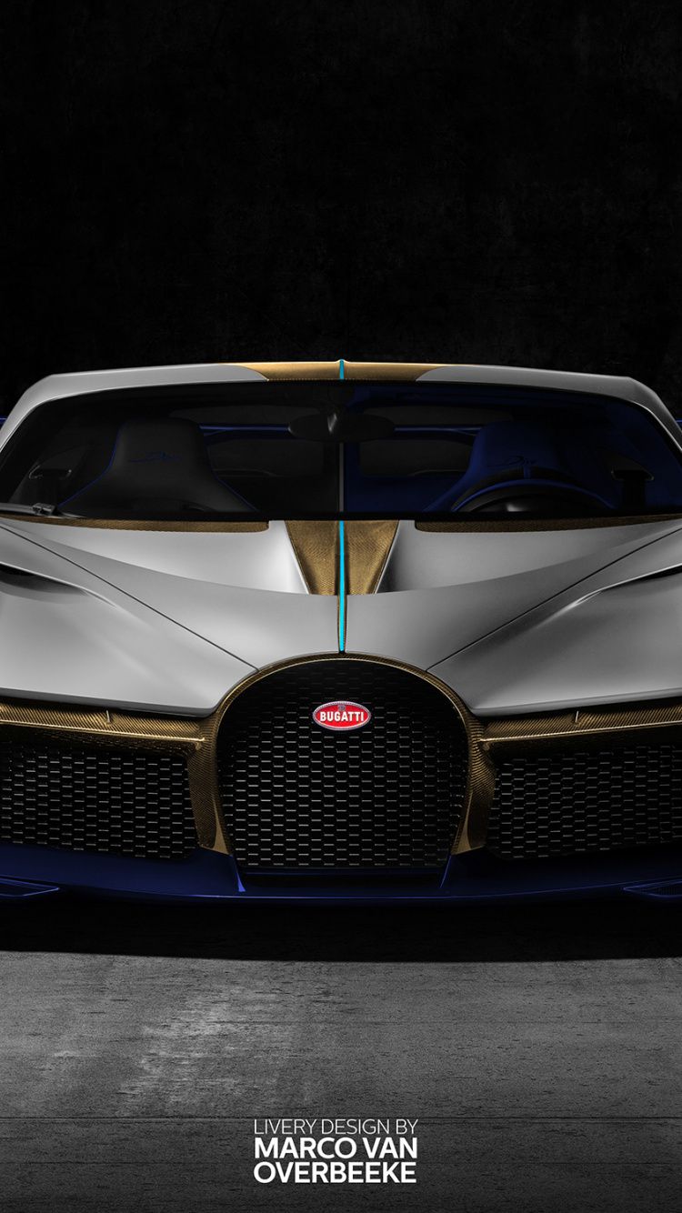 Download White, Bugatti Divo, luxury car wallpaper, 750x1334