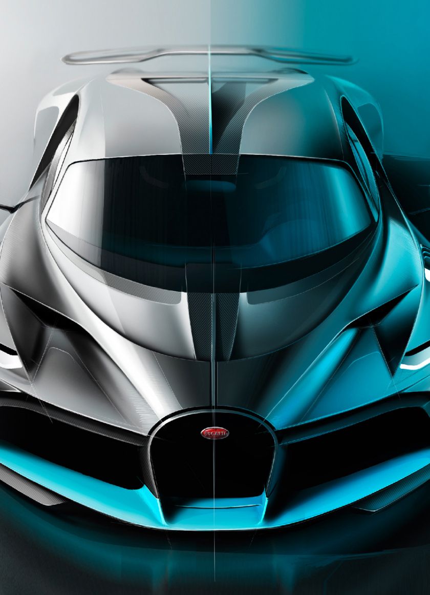 Download Bugatti Divo, luxury car, art, 2018 wallpaper, 840x1160