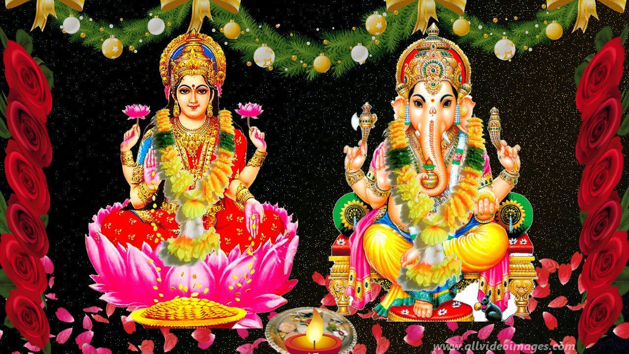 Laxmi Mata & Lord Ganesh Image. HD Wallpaper Video Image