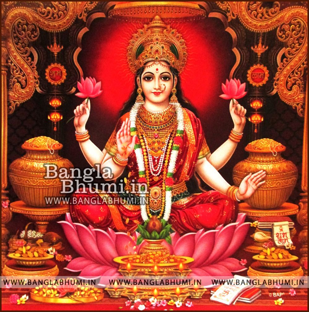 Maa Laxmi Goddess of Money Indian God HD Poster Wallpaper Free