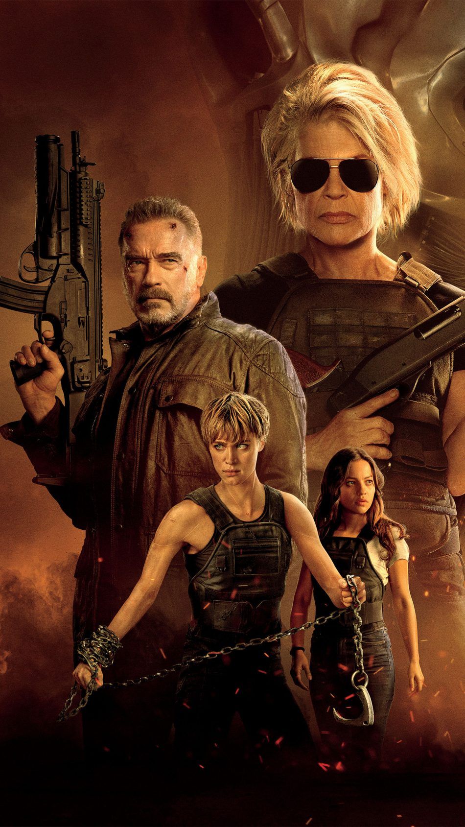 Linda Hamilton & Arnold Schwarzenegger In Terminator