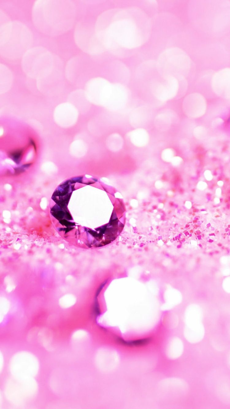 Pink glitter diamonds iPhone wallpapers