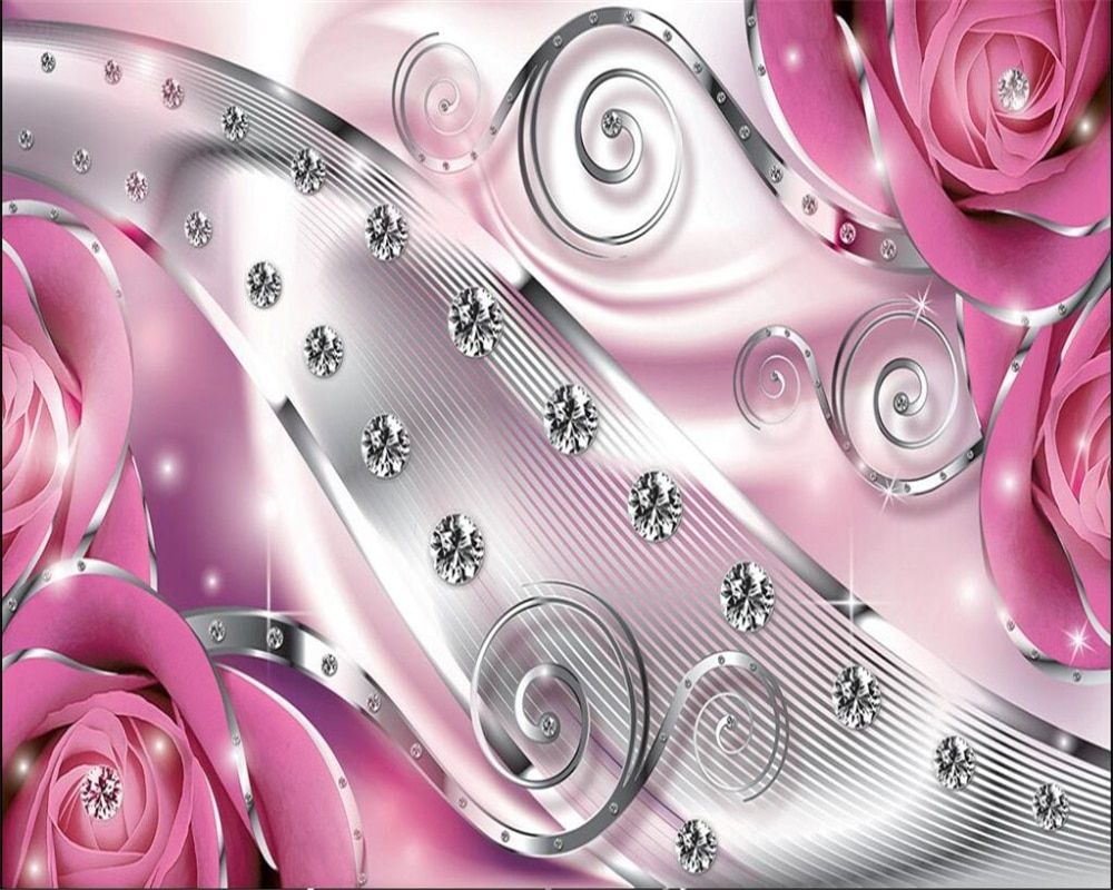 beibehang Wallpapers Pink Diamond Line Photography Backgrounds
