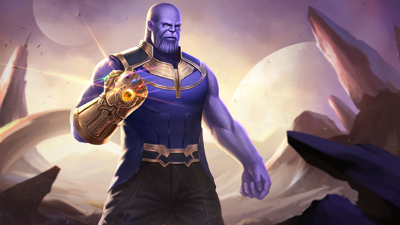Thanos Infinity Gauntlet Artwork 720P HD 4k Wallpaper