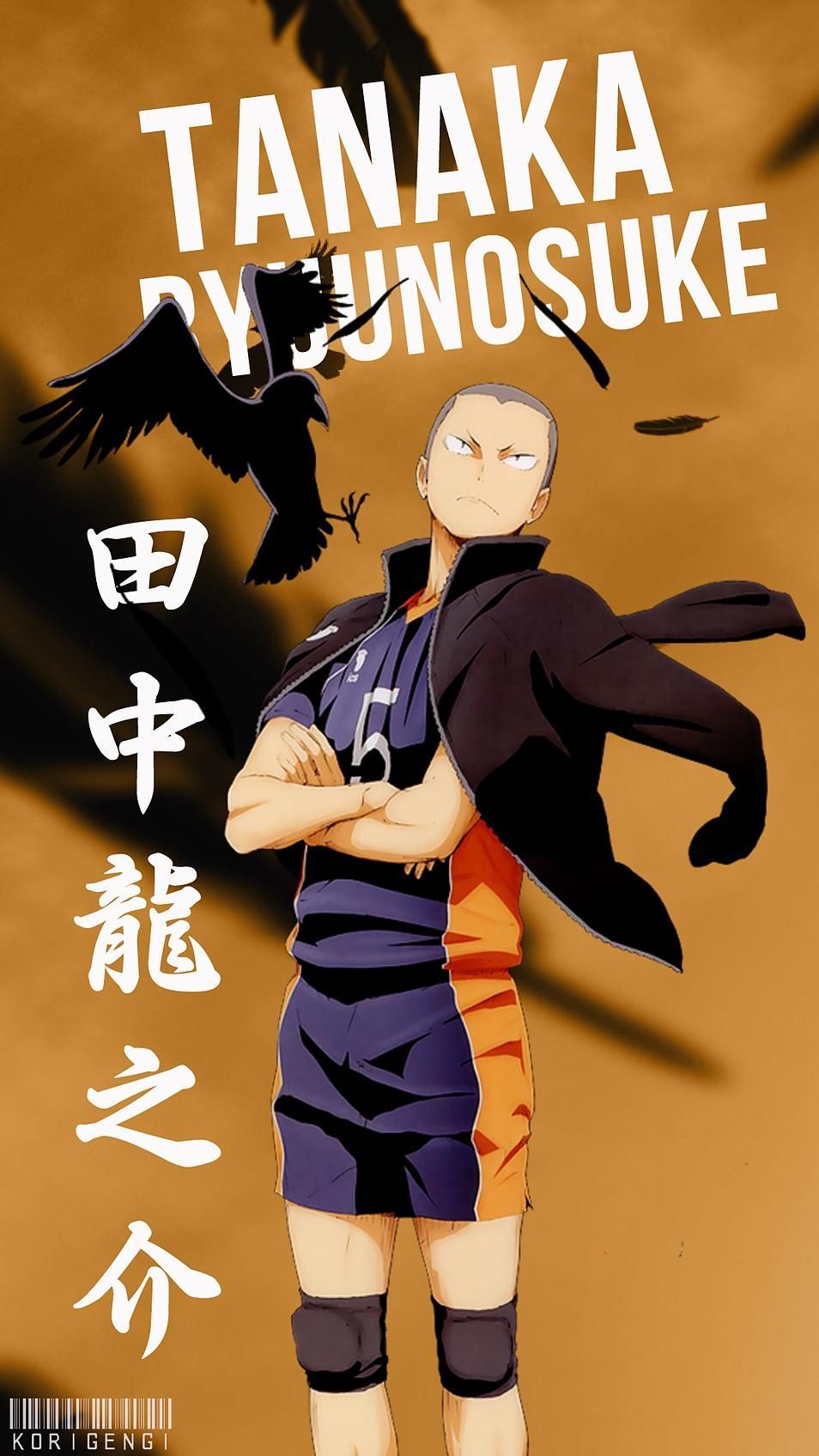 Tanaka Ryuunosuke Korigengi. Wallpaper Anime. Tanaka ryuunosuke, Haikyuu characters, Tanaka haikyuu