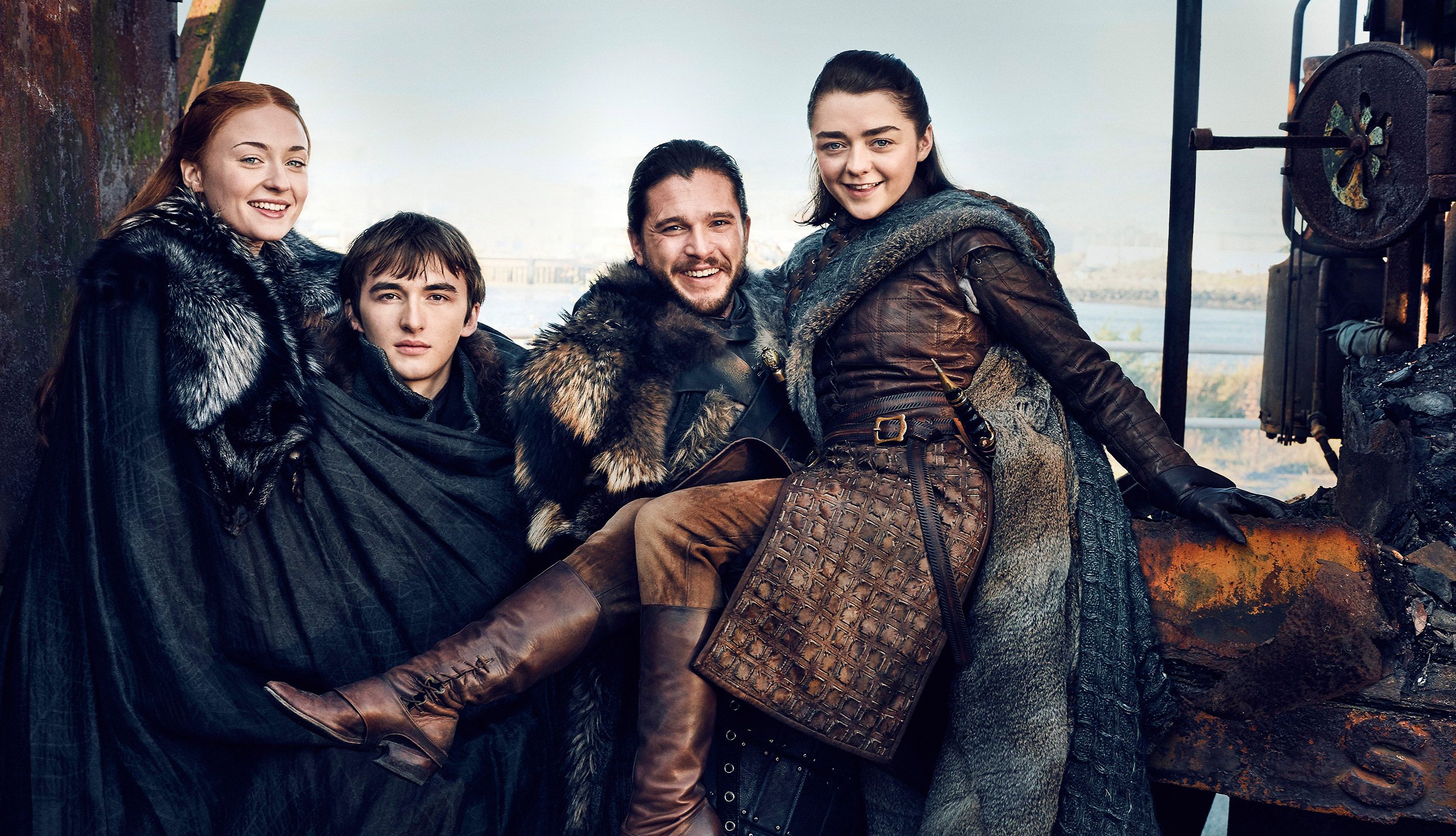Wallpaper Sansa Stark, Bran Stark, Jon Snow, Arya Stark, Isaac