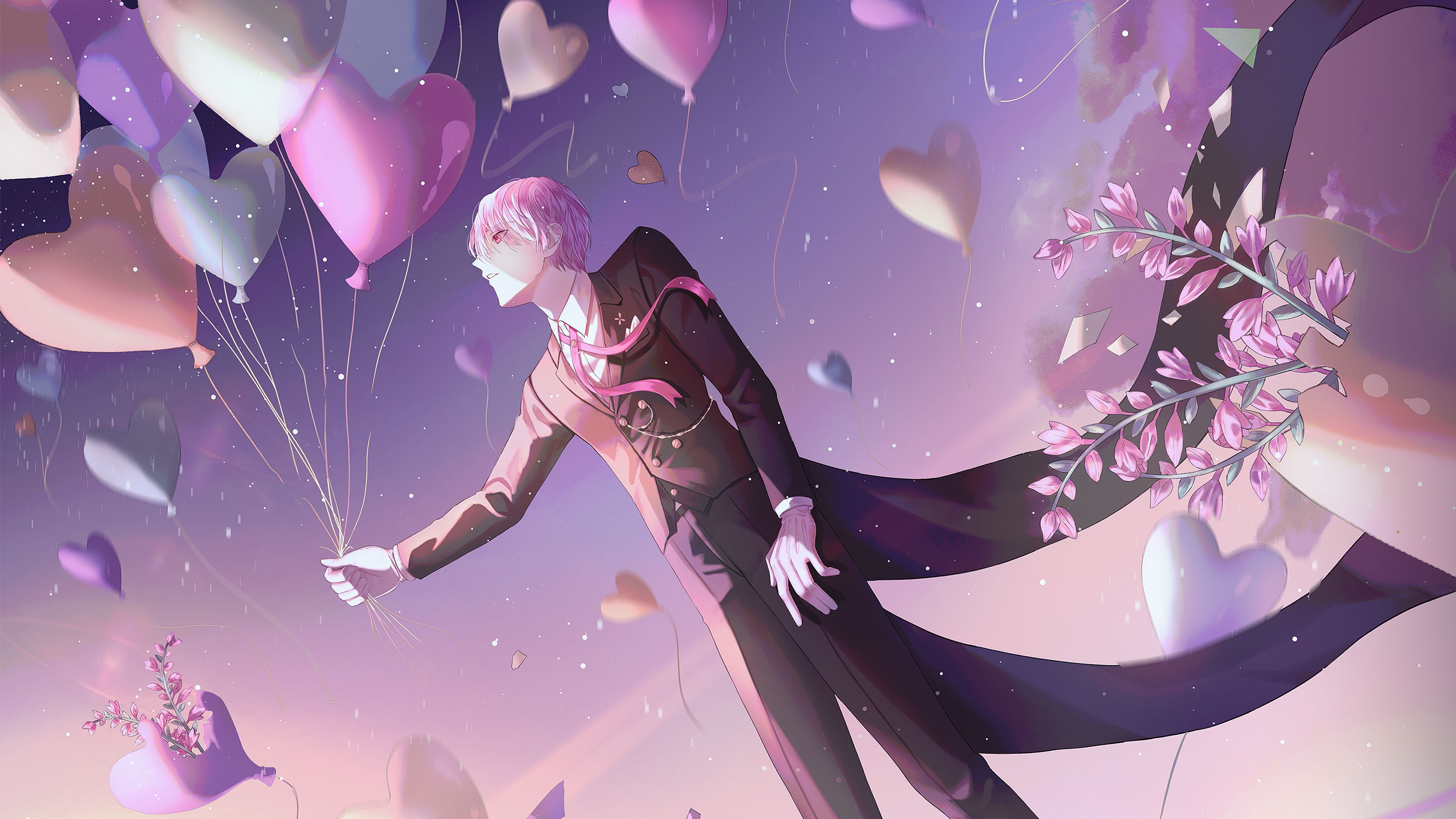 Anime Boy Balloons 4k, HD Anime, 4k Wallpaper, Image, Background, Photo and Picture