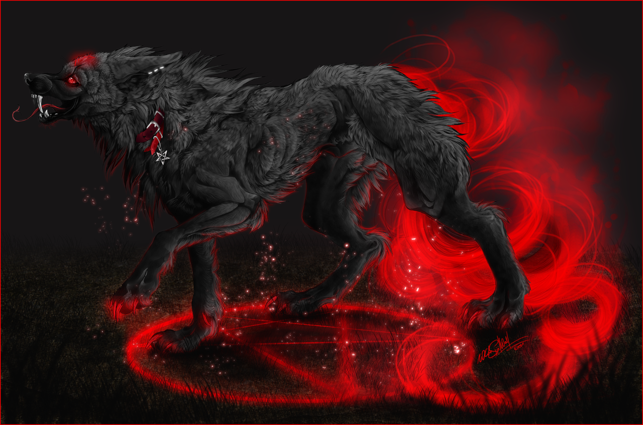 Fenrir a giant wolf Monster or demon wolf Generative AI Stock  Illustration  Adobe Stock