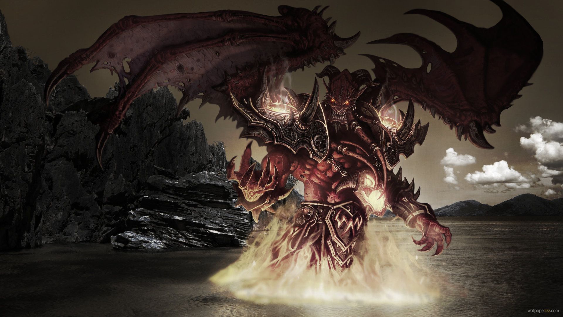 Free download background demon demons demon wolf fantasy horror