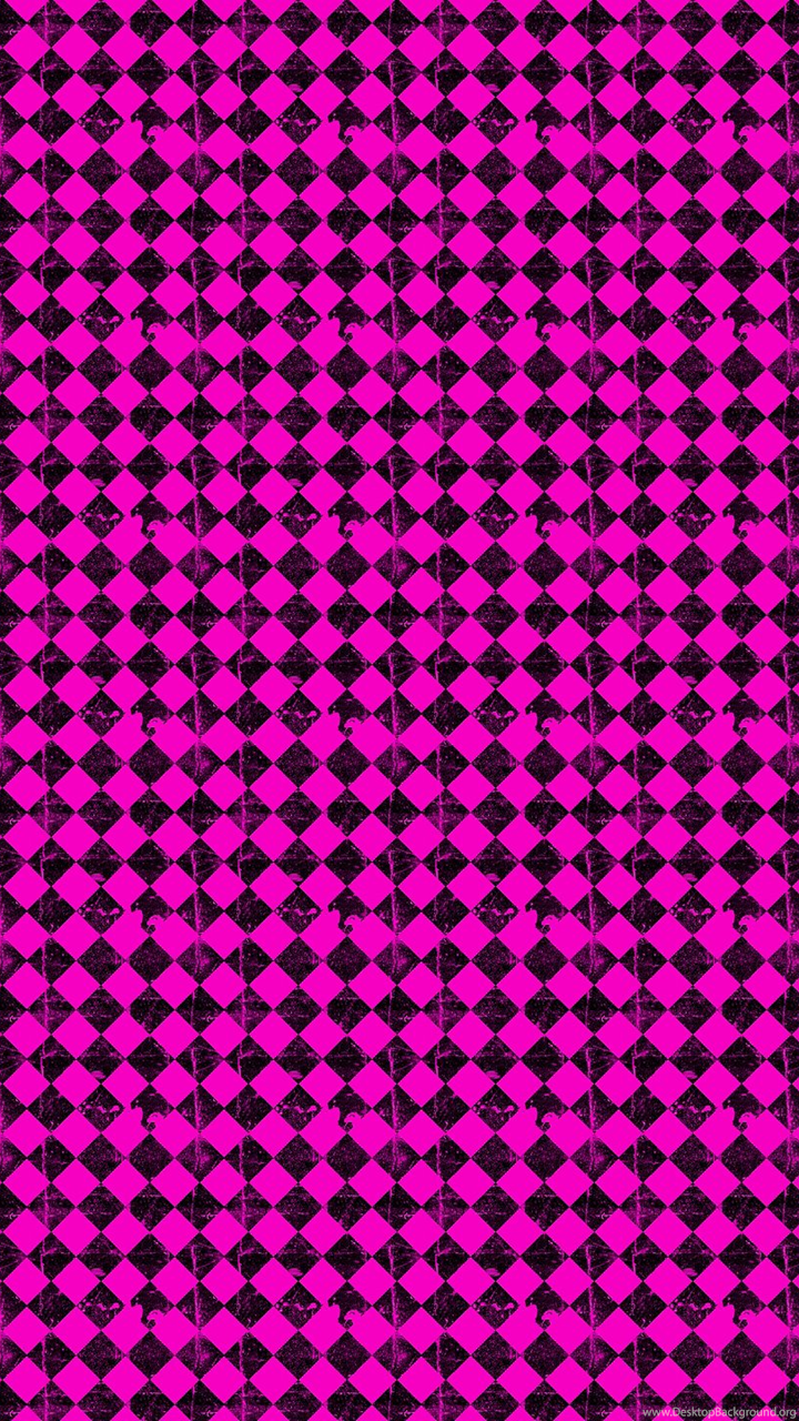 Hot Pink Grunge Checkers Desktop Wallpaper Desktop Background