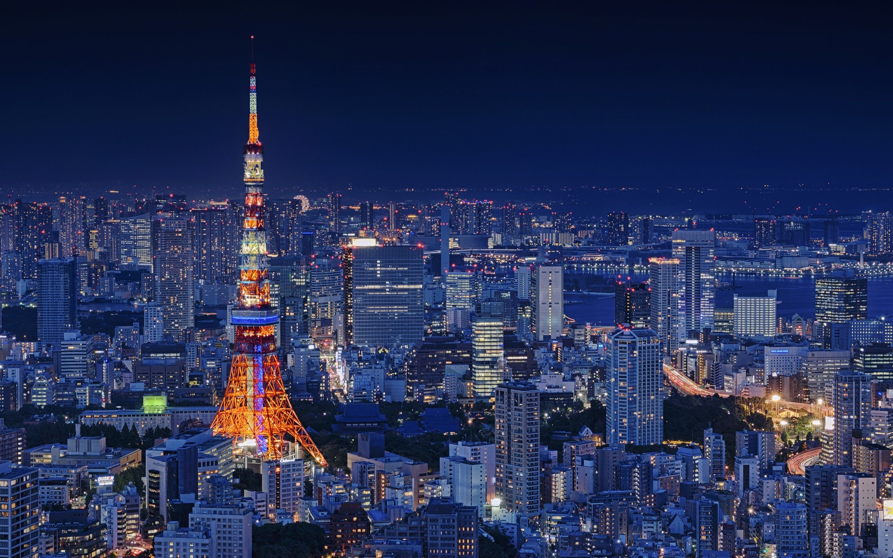 Download 2880x1800 Japan Tokyo, Night, Cityscape, Buildings