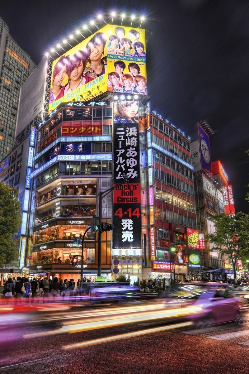 Download wallpaper 800x1200 mean streets, japan, tokyo, night, hdr