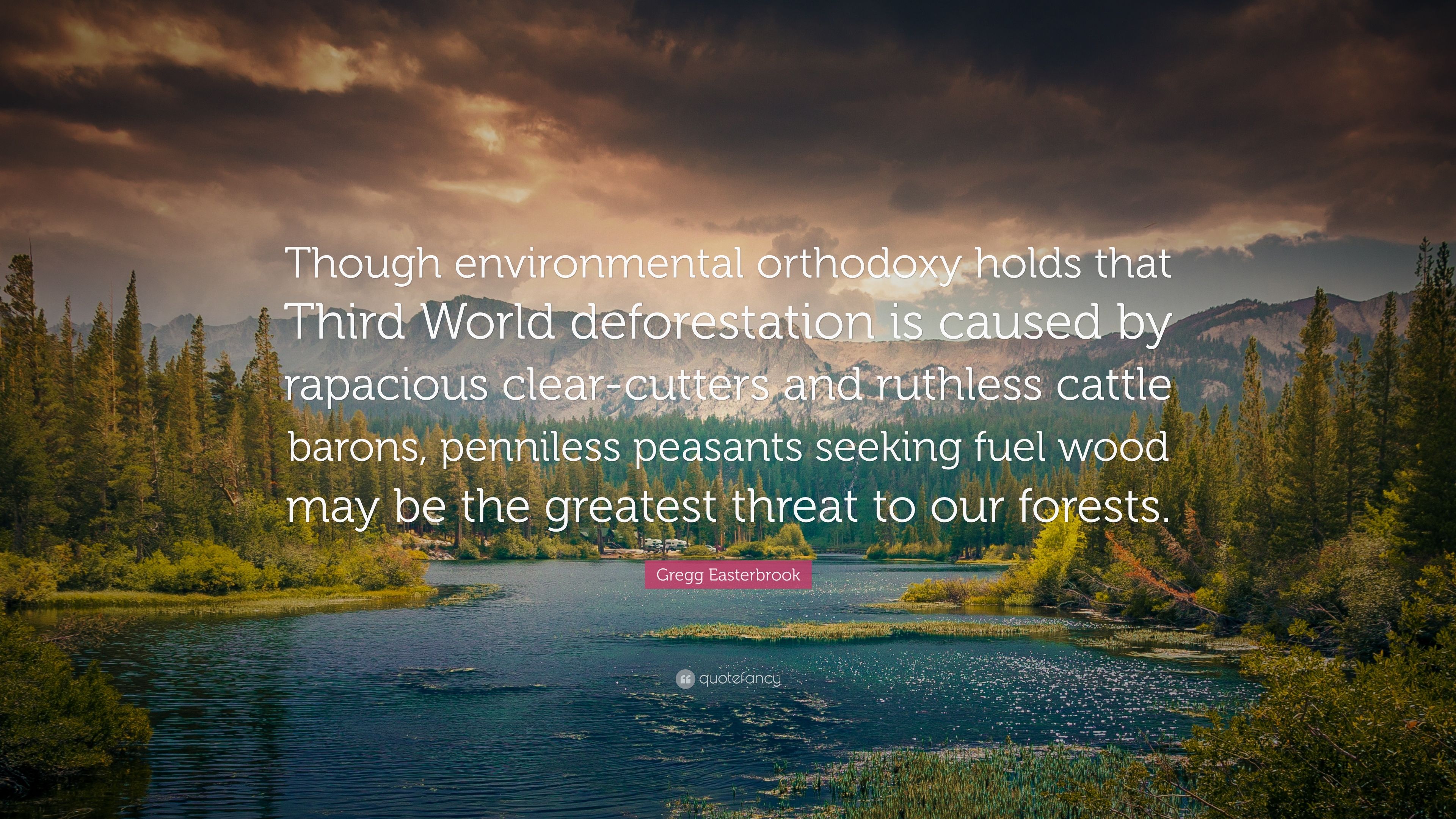Gregg Easterbrook Quote: “Though environmental orthodoxy holds