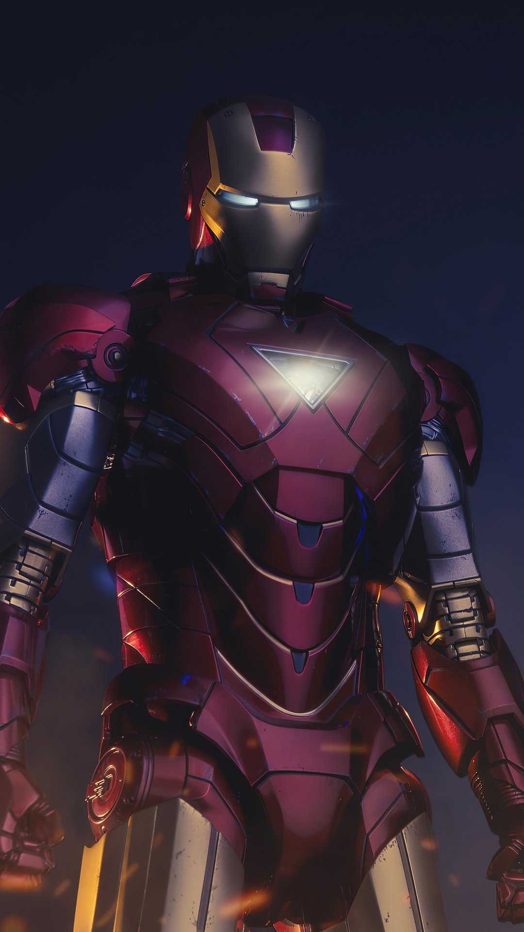 Iron Man in Action 4K HD Wallpaper (1080x1920)
