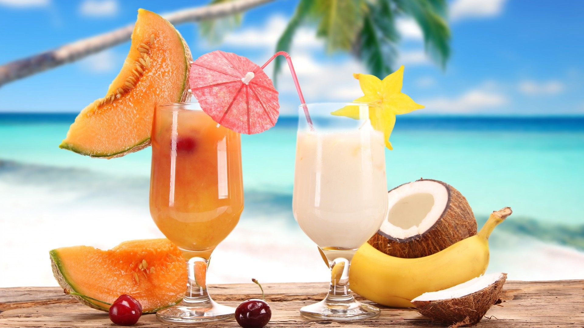 Tropical Drinks Wallpaper Border