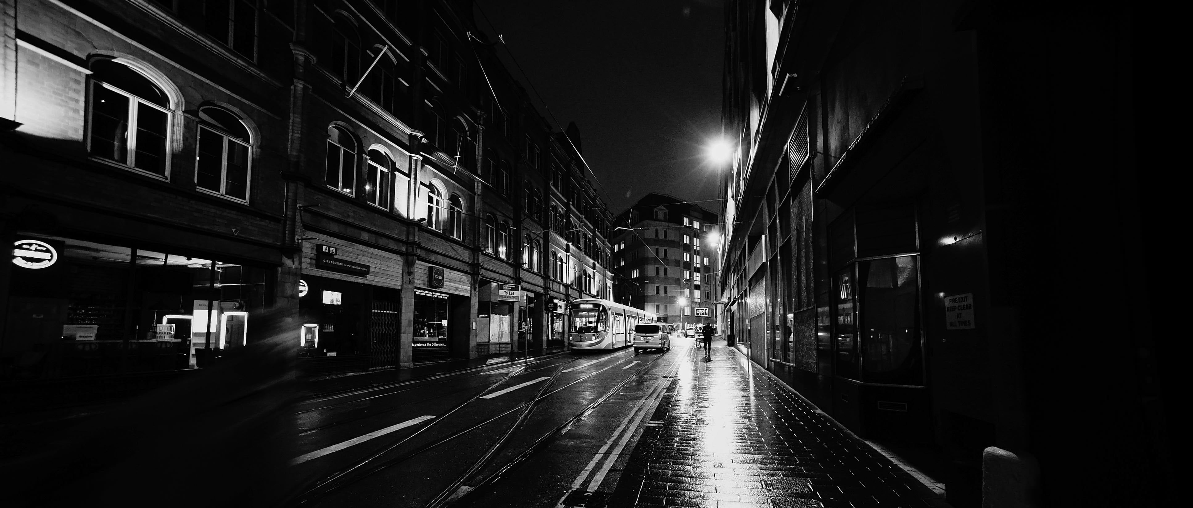 Pinfold Street Birmingham UK [OC] [BW] [3868 x 1646]