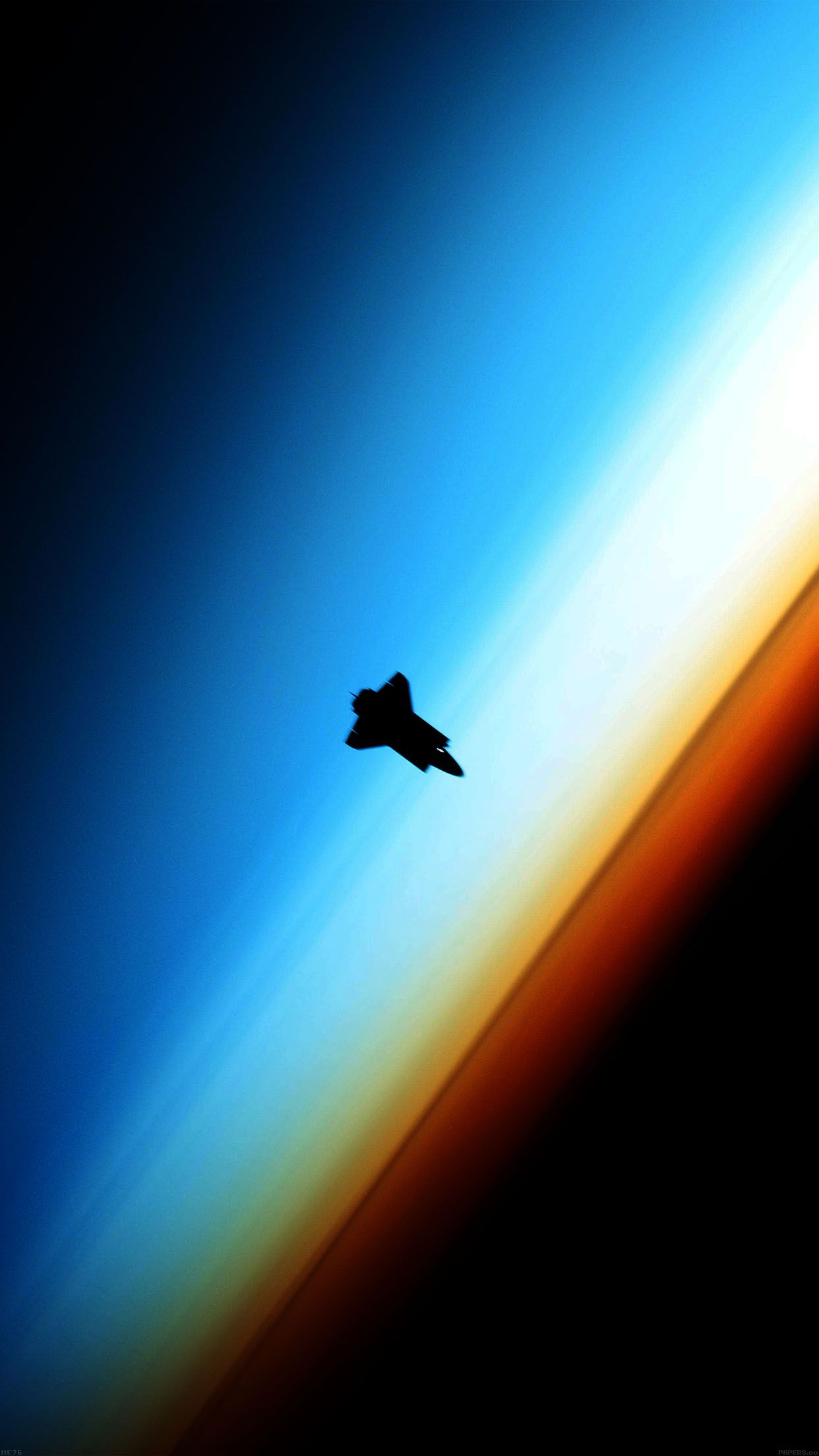 Endeavor Red Horizon Spaceship From Space Android wallpaper