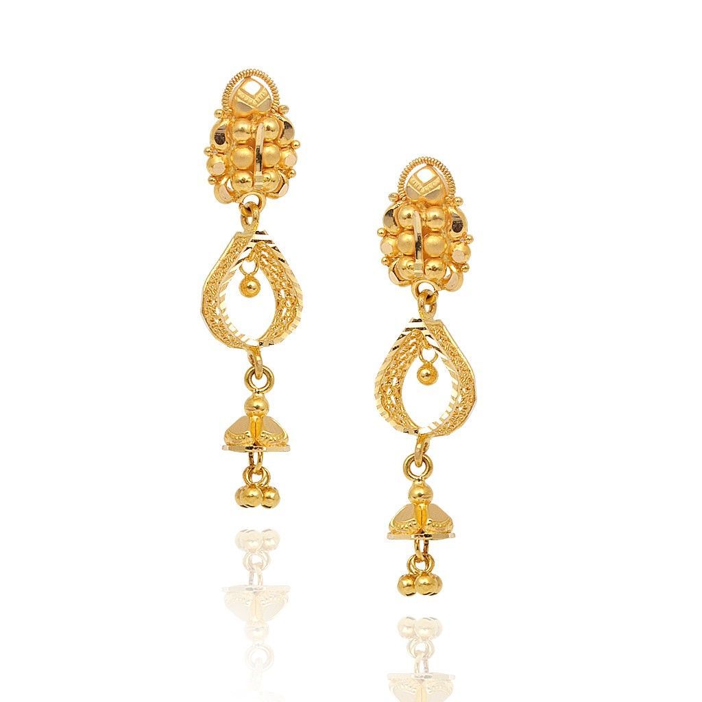 gold earrings design image. Wedding jewelry earrings, Gold