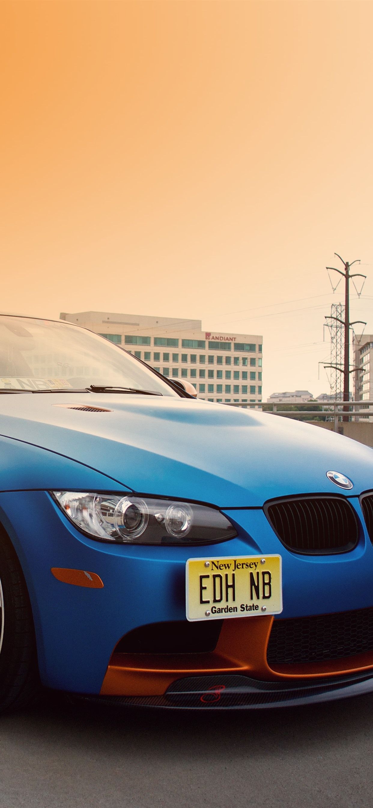 BMW E92 M3 Blue Car, City, Road 1242x2688 IPhone 11 Pro XS Max