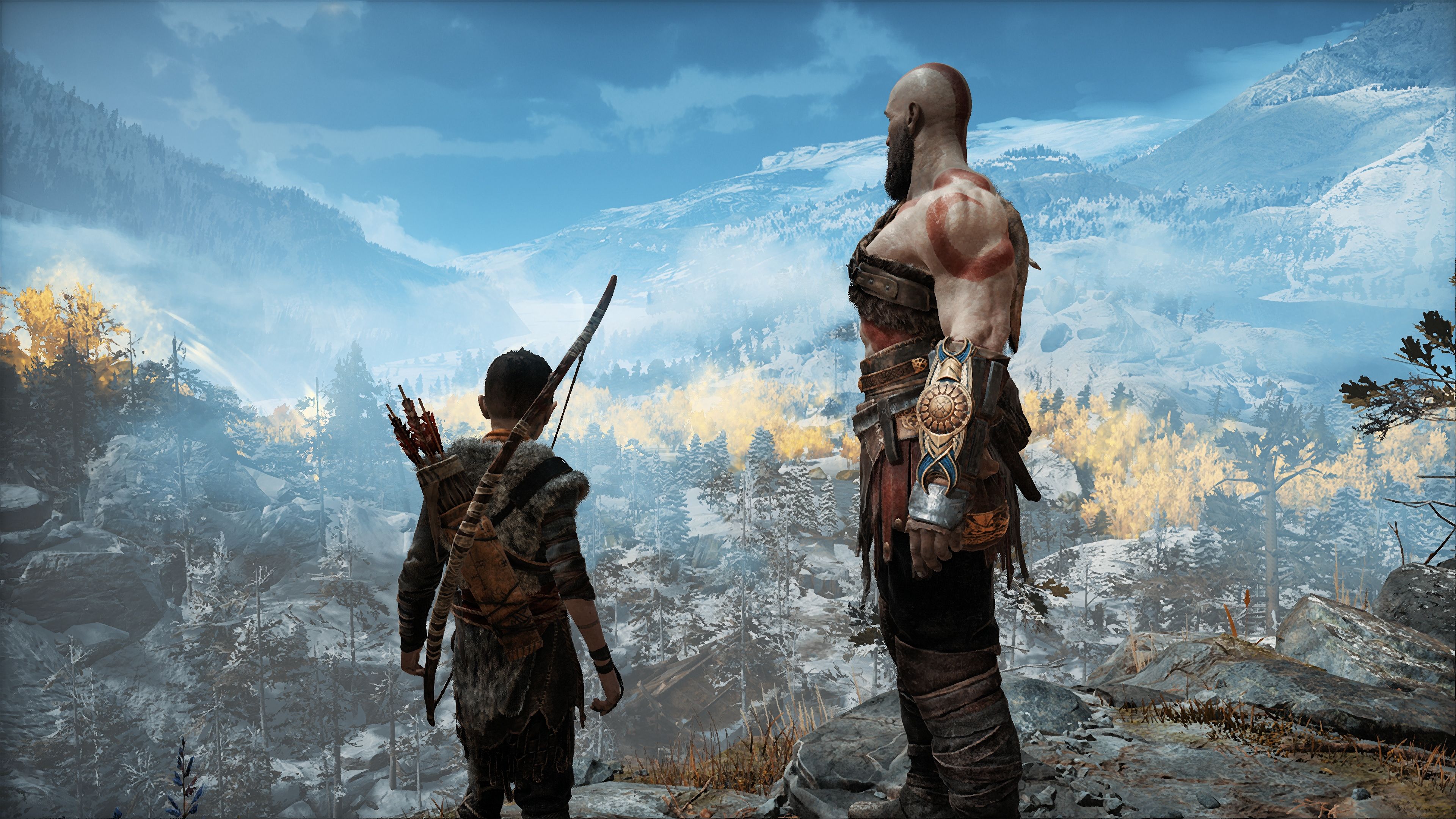 Atreus and Kratos God of War Ps4 4K