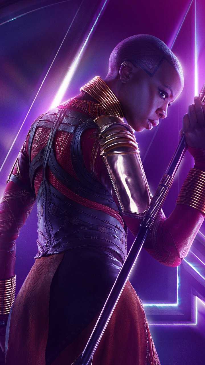 Okoye in Avengers Infinity War New Poster HD Wallpaper (720x1280)