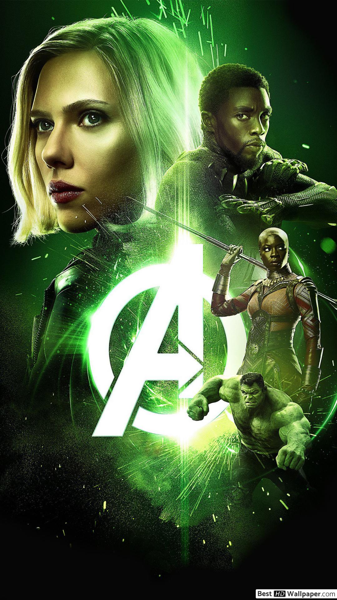 Avengers: Black widow, Black panther, Okoye and Hulk HD wallpaper