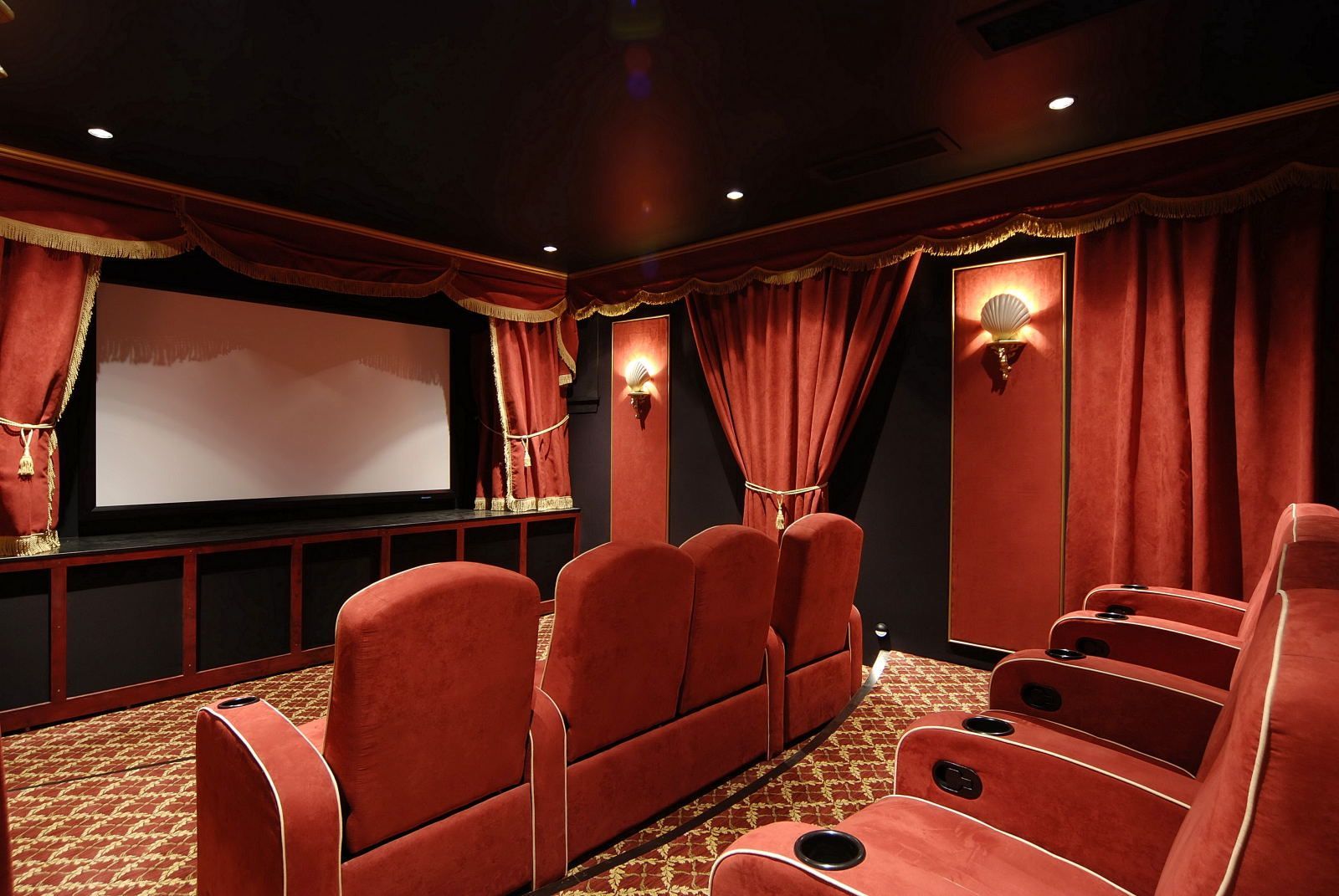 Home Theater Wallpaper. Home theater decor, Home theater rooms