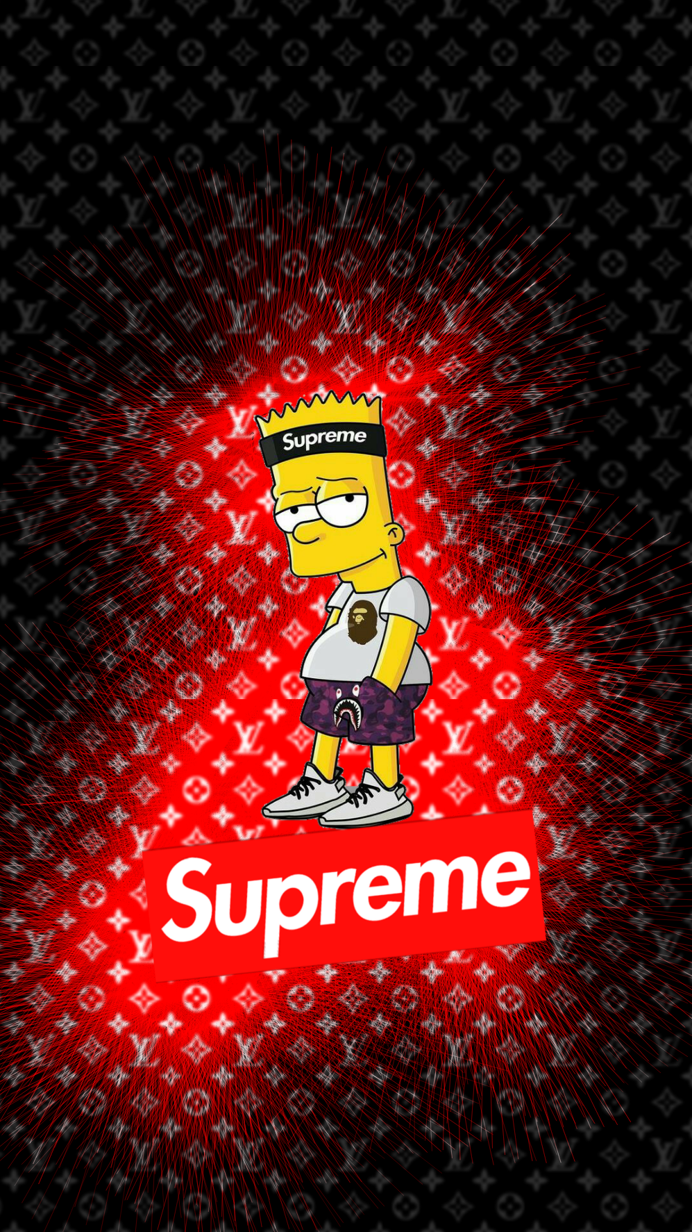 louis vuitton bape supreme wallpaper