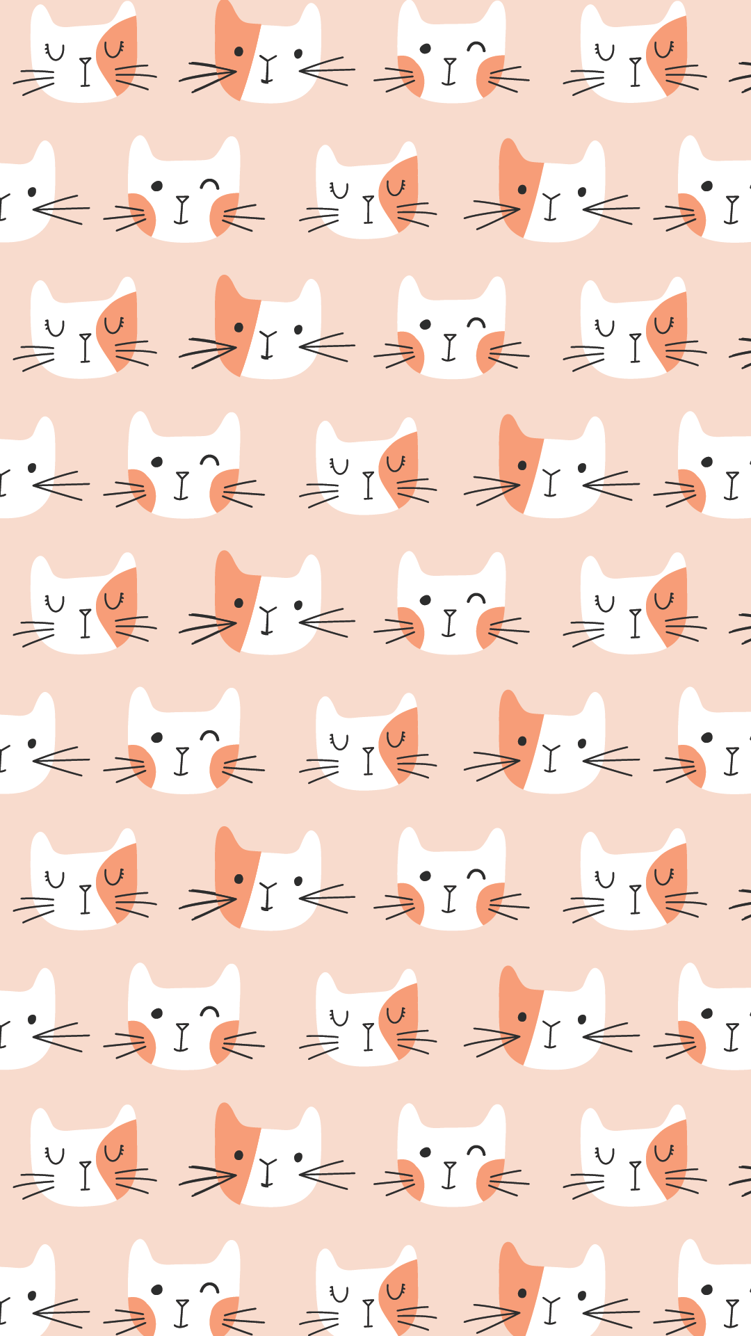Free Cat Pattern Phone Background Download. Cat pattern