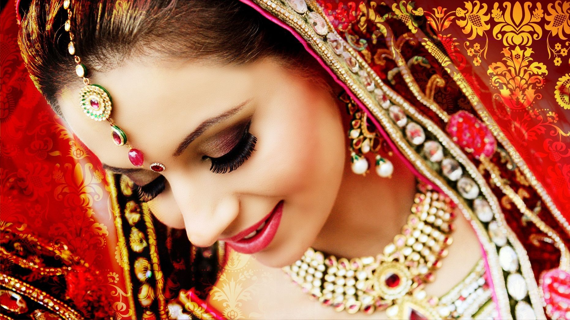 Indian bride beautiful face wallpaper HD