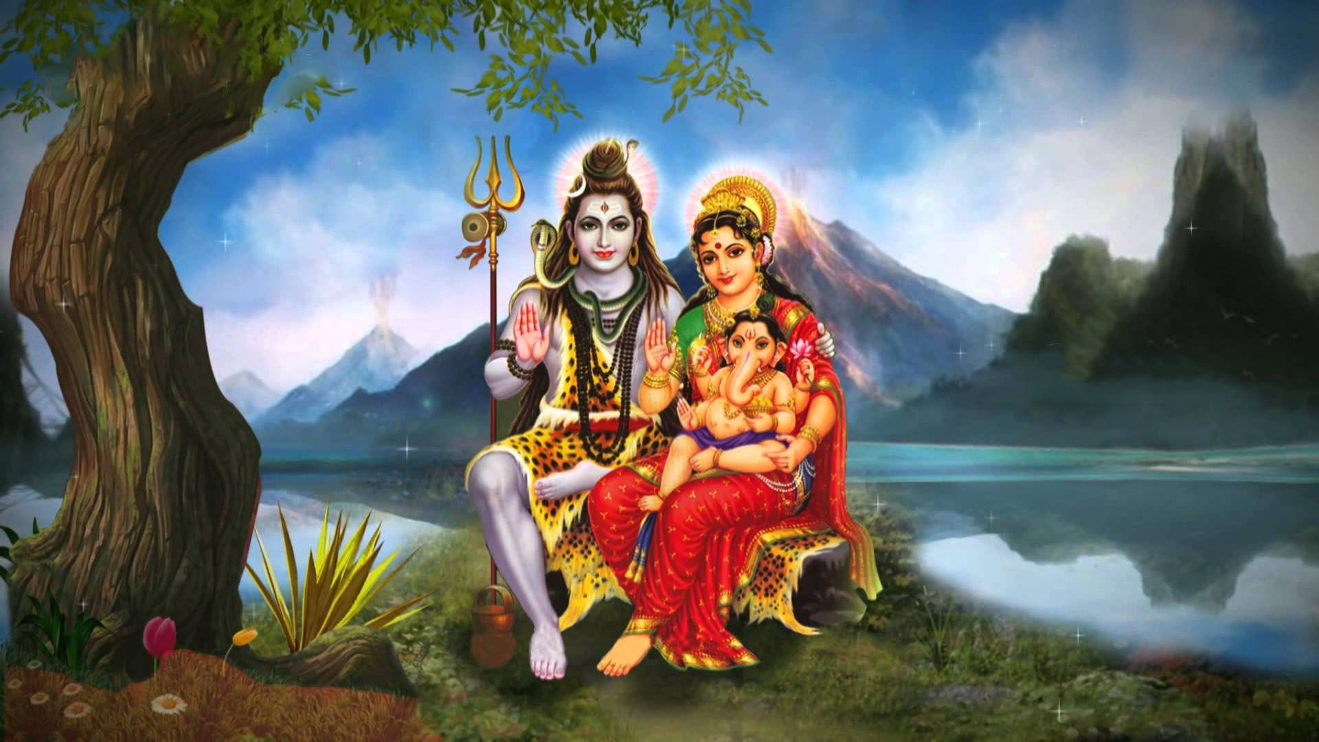 Lord Shiva Parvati Ganesha HD Wallpaper for Desktop Mobile Download