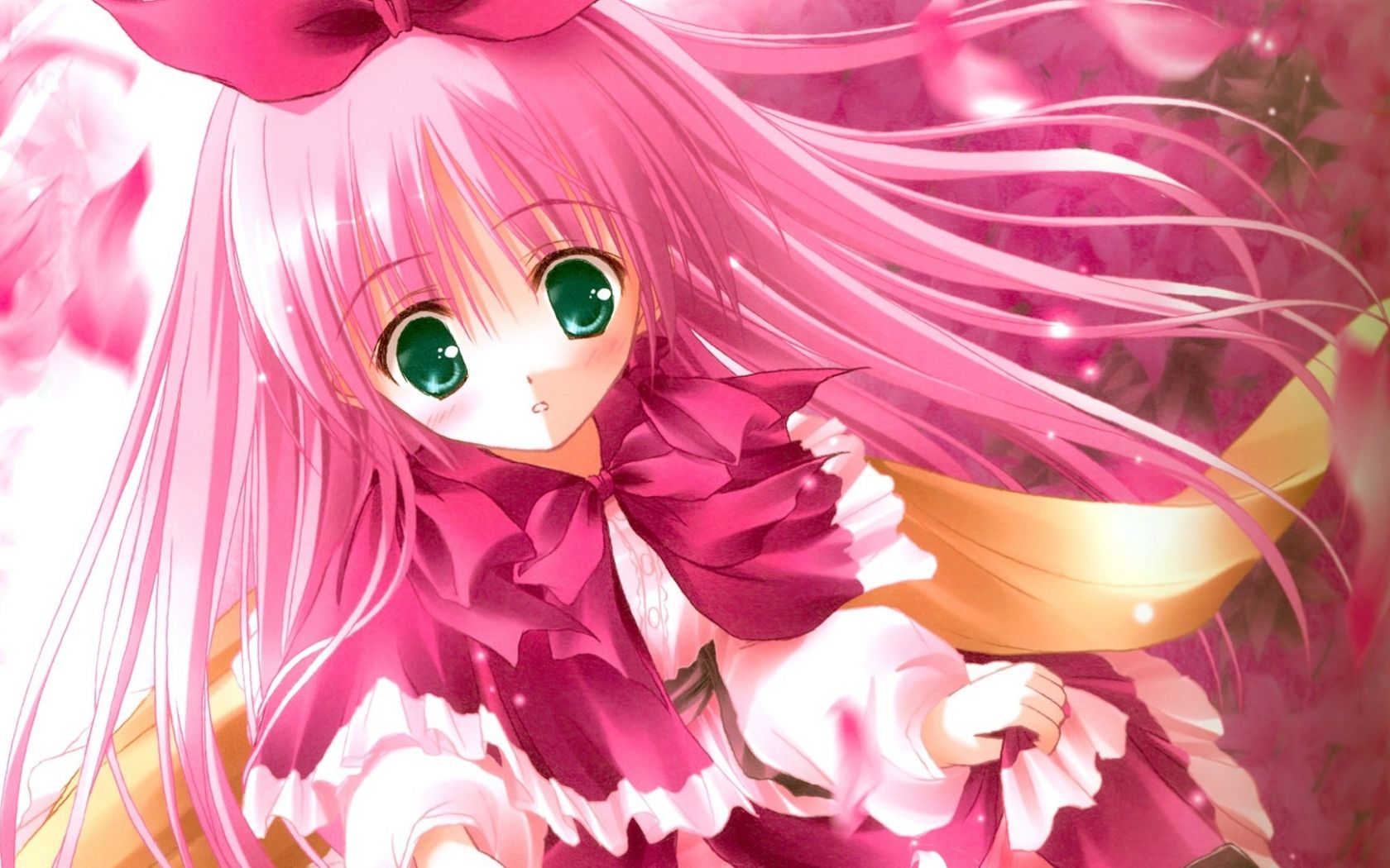 Free download Cute pink hair anime girl Wallpaper Desktop