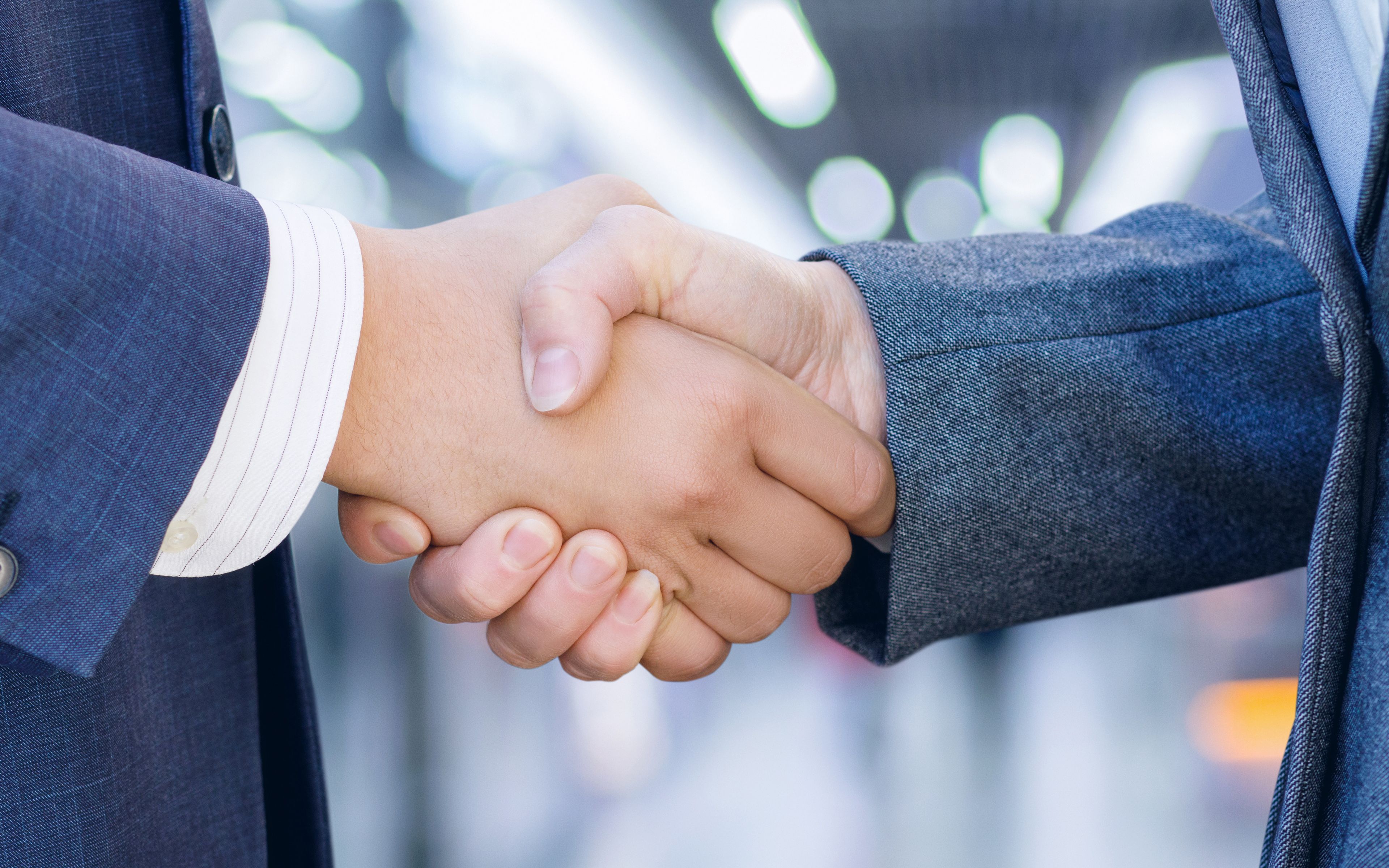 Download wallpaper Handshake, business people, business concepts