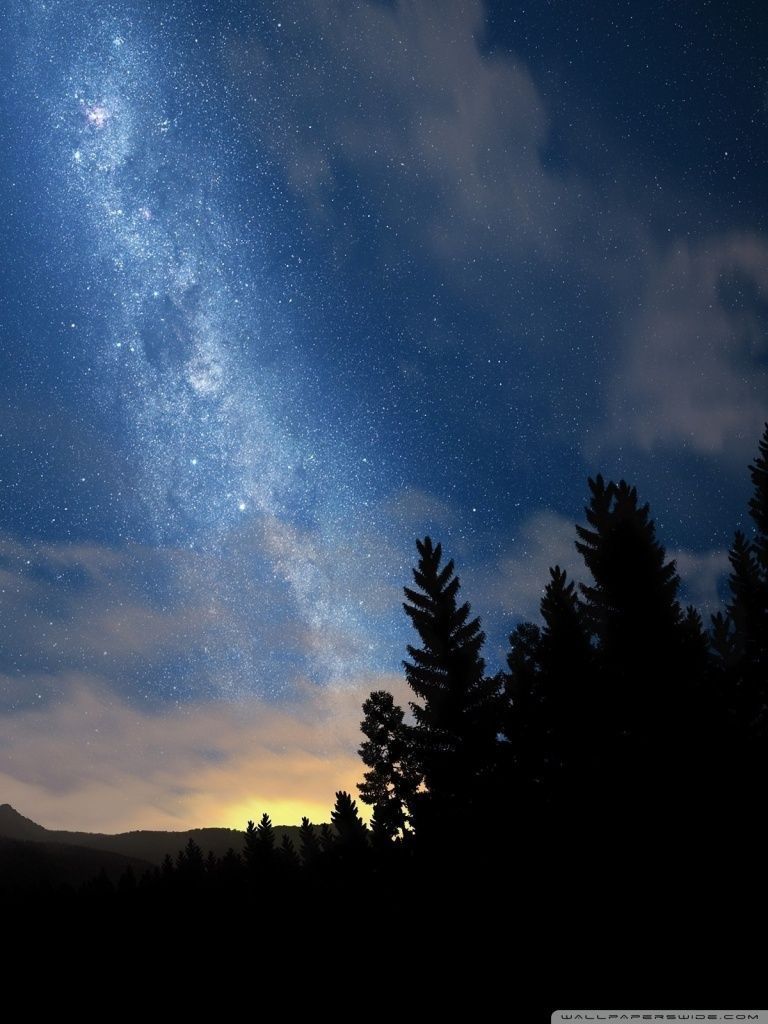 Starry Night Sky HD desktop wallpaper, High Definition